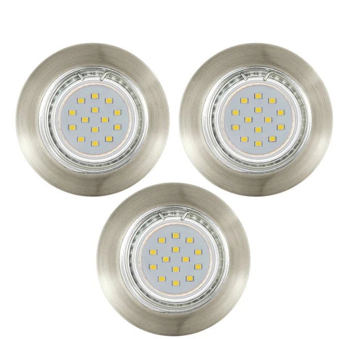 SET 3x LED Einbauleuchte PENETO GU10 3W brüniert 68mm – Einbaustrahler IP20, dimmbar, 68mm