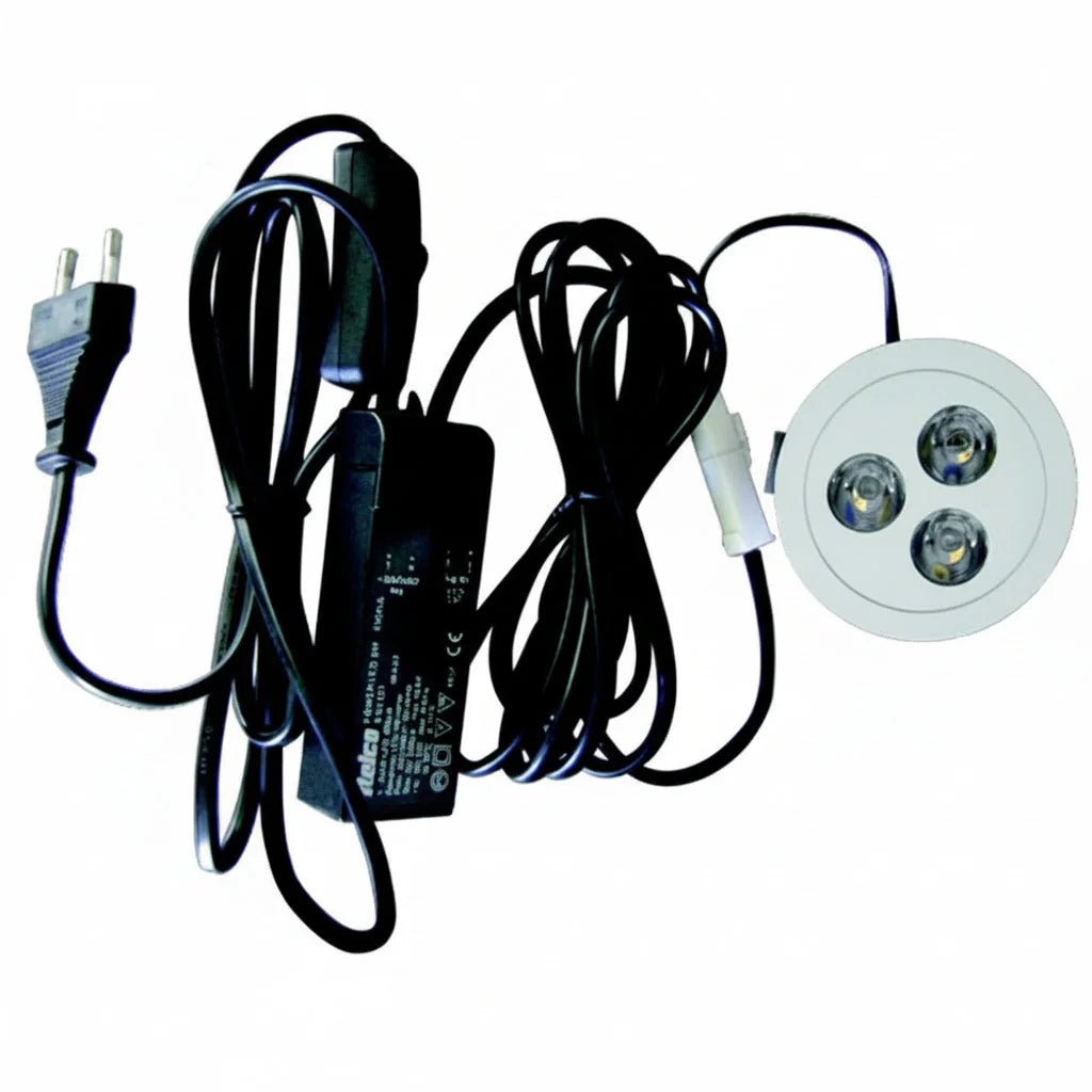 Power LED Einbauspot mit Treiber 3W 3000K Rio Kit IP43 – Einbaustrahler IP43, 21mm