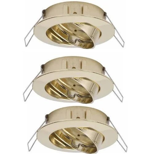 3er Set Einbauleuchten schwenkbar rund gold 997.45 Paulmann – Einbaustrahler IP23, schwenkbar, 83mm