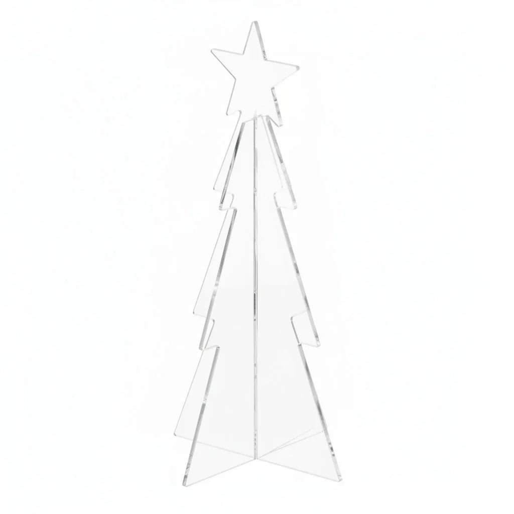 Mini Acryl Tannenbaum klar Deko Weihnachtsbaum 16cm – stilvolles Wohnaccessoire & Dekoartikel aus Europa