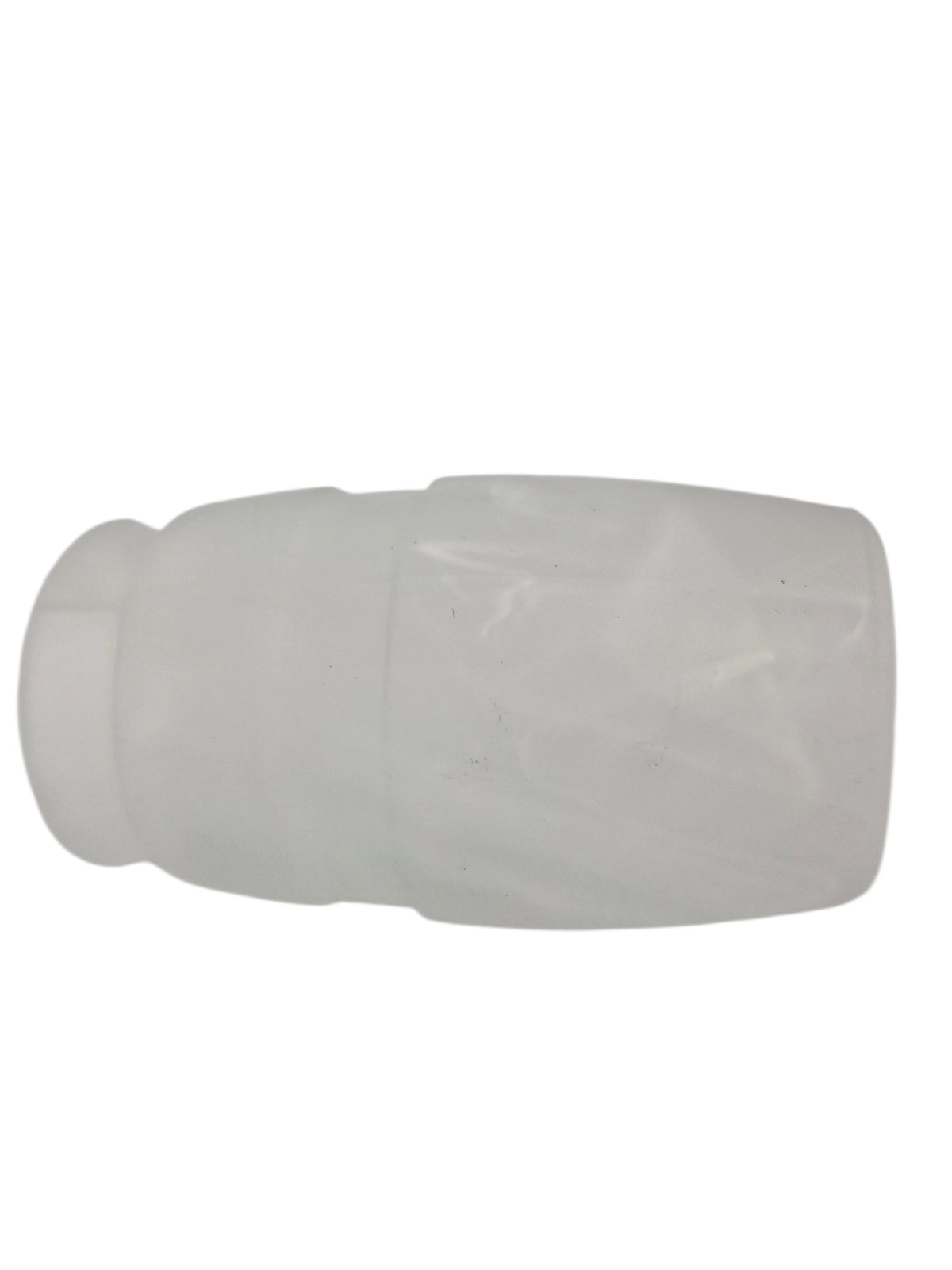 Glasschirm Alabaster weiß G4 G9 GY6,35 Loch 23mm 7cm hoch – Lampenglas Ersatzglas weiß marmoriert länglich 4cm durchmesser seitenansicht