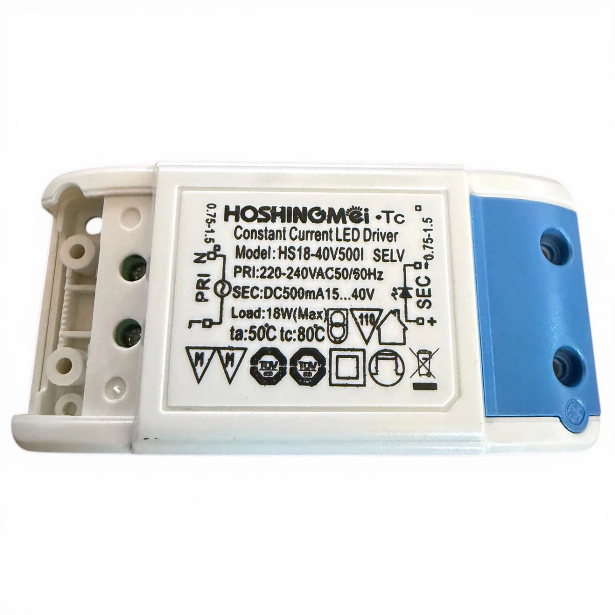 HOSHINGMEI LED Treiber 500mA 15 bis 40V DC 18W Konstantstrom Netzteil für LED Beleuchtung