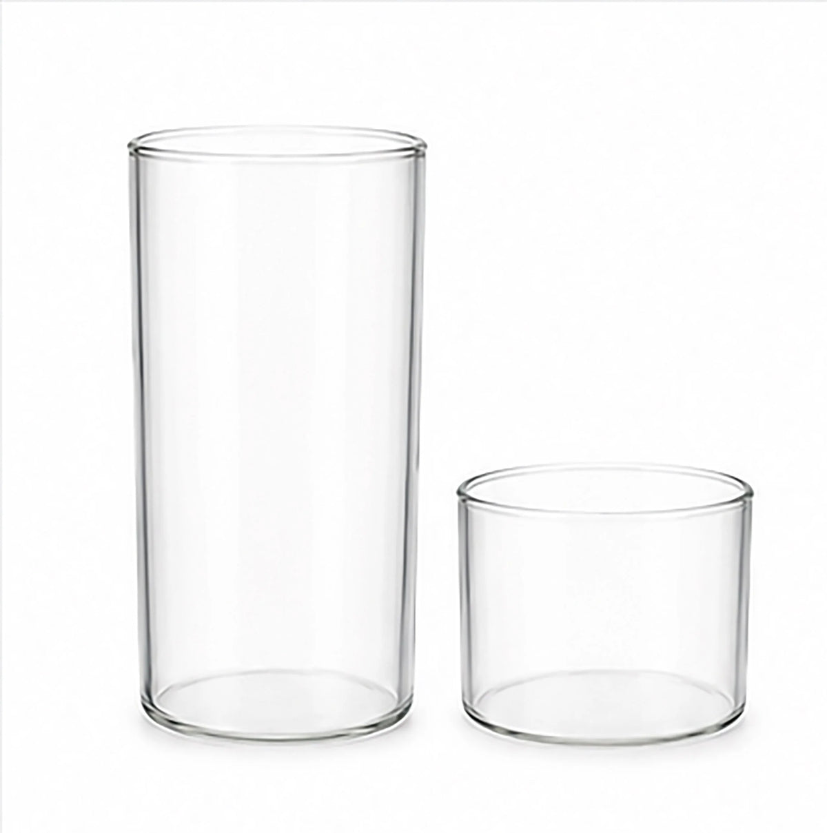  glaszylinder kerze Teelichtglas aus klaren Glas 3,5cm hoch Ø 4,2cm - Kerzenglas, Windlicht passgenaues teelichtglas transparent aus dünnen glassompex 32150 endless light
