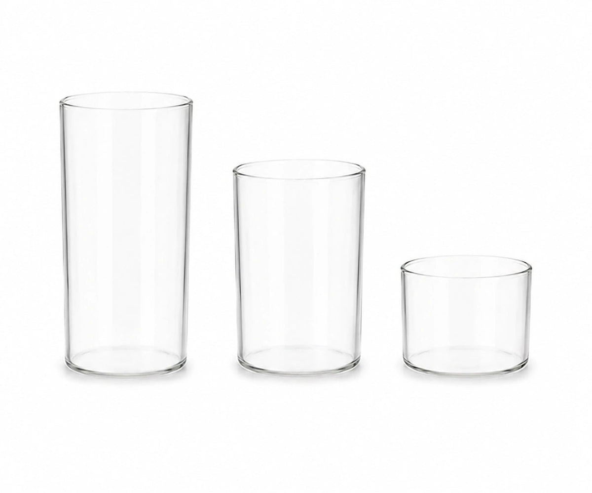 Teelichtglas aus klaren Glas 6cm hoch Ø 4,2cm - Kerzenglas, Windlicht transparent sompex 32181 ersatzglas zu endless light mittel  dekoglas mit boden glaszylinder klein transparent