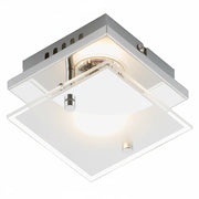 Kleine LED Wandlampe Deckenlampe aus Glas 12x12cm
