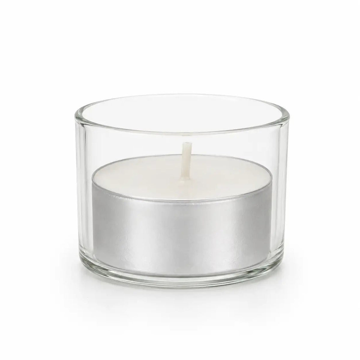 kleines Teelichtglas aus klaren Glas 3,5cm hoch Ø 4,2cm - Kerzenglas, Windlicht passgenaues teelichtglas transparent aus dünnen glassompex 32150 endless light
