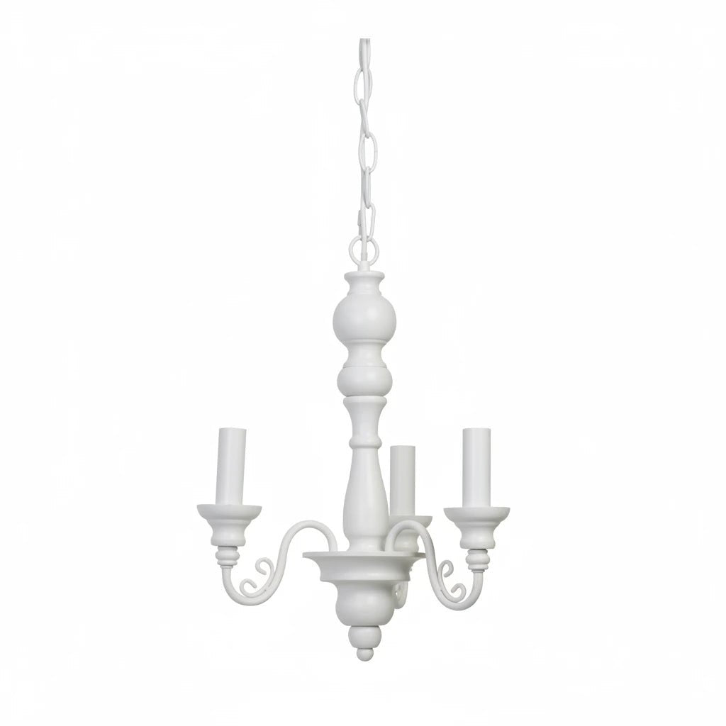 Kronleuchter weiß Landhausstil 3flg E14 MAXIMA 33cm x 120 cm 3006726 light & living 