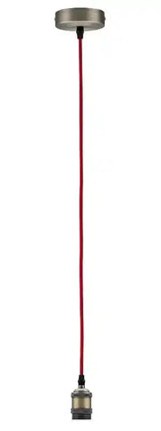 Vintage-Pendel mit E27-Fassung Rot Brüniert Paulmann 503.23 – Pendelleuchte dimmbar, E27