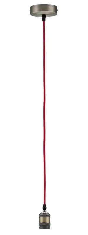 Vintage-Pendel mit E27-Fassung Rot Brüniert Paulmann 503.23 – Pendelleuchte dimmbar, E27