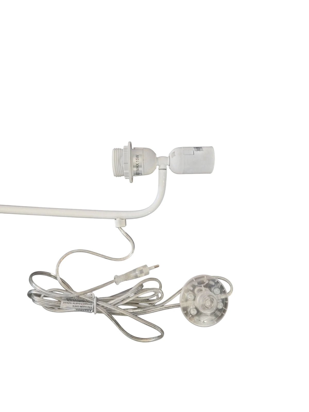 Lampengestell mit 4x E27 Fassung Metall weiß Ersatzteil Stehlampe Reparatur Stange 70cm mit Steckerkabel Sompex 96157