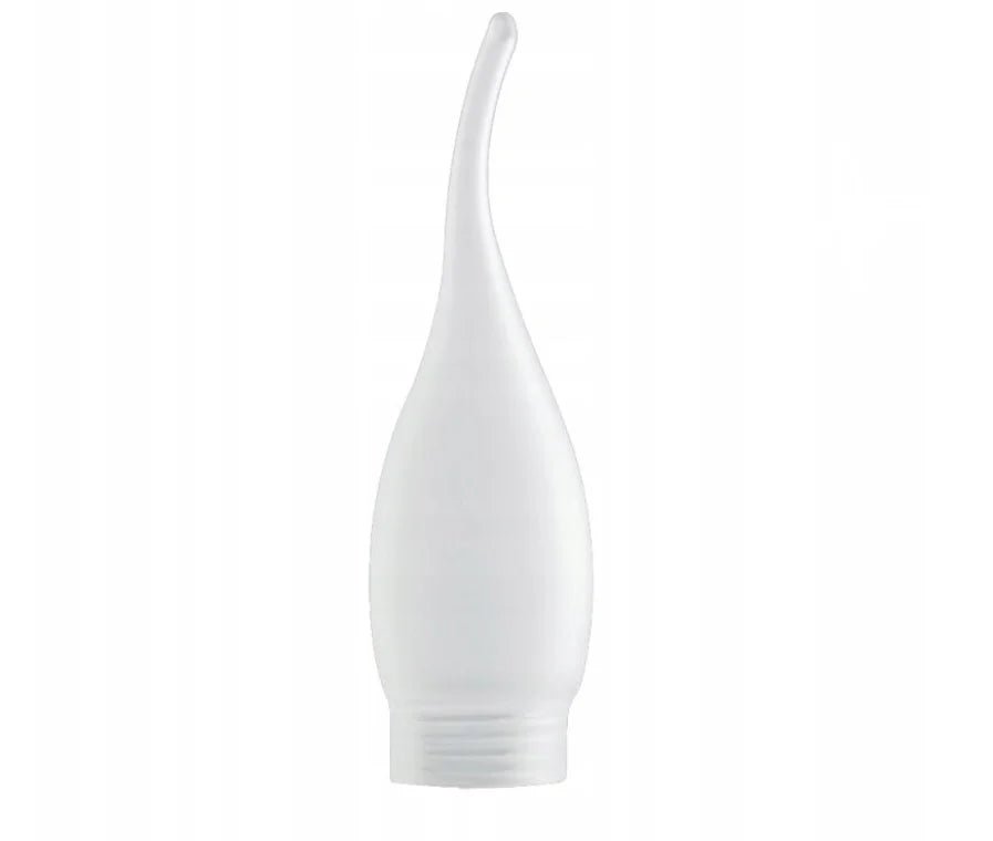 Lampenglas Kerze Windstoß mit Schraubgewinde Glas weiß satin matt 9 cm Paulmann 875.90 4000870875902 