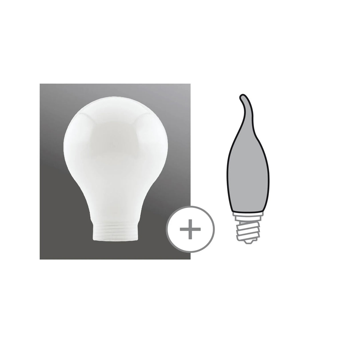Lampenglas A60 opalweiß für Paulmann Basic-Sockel 875.78