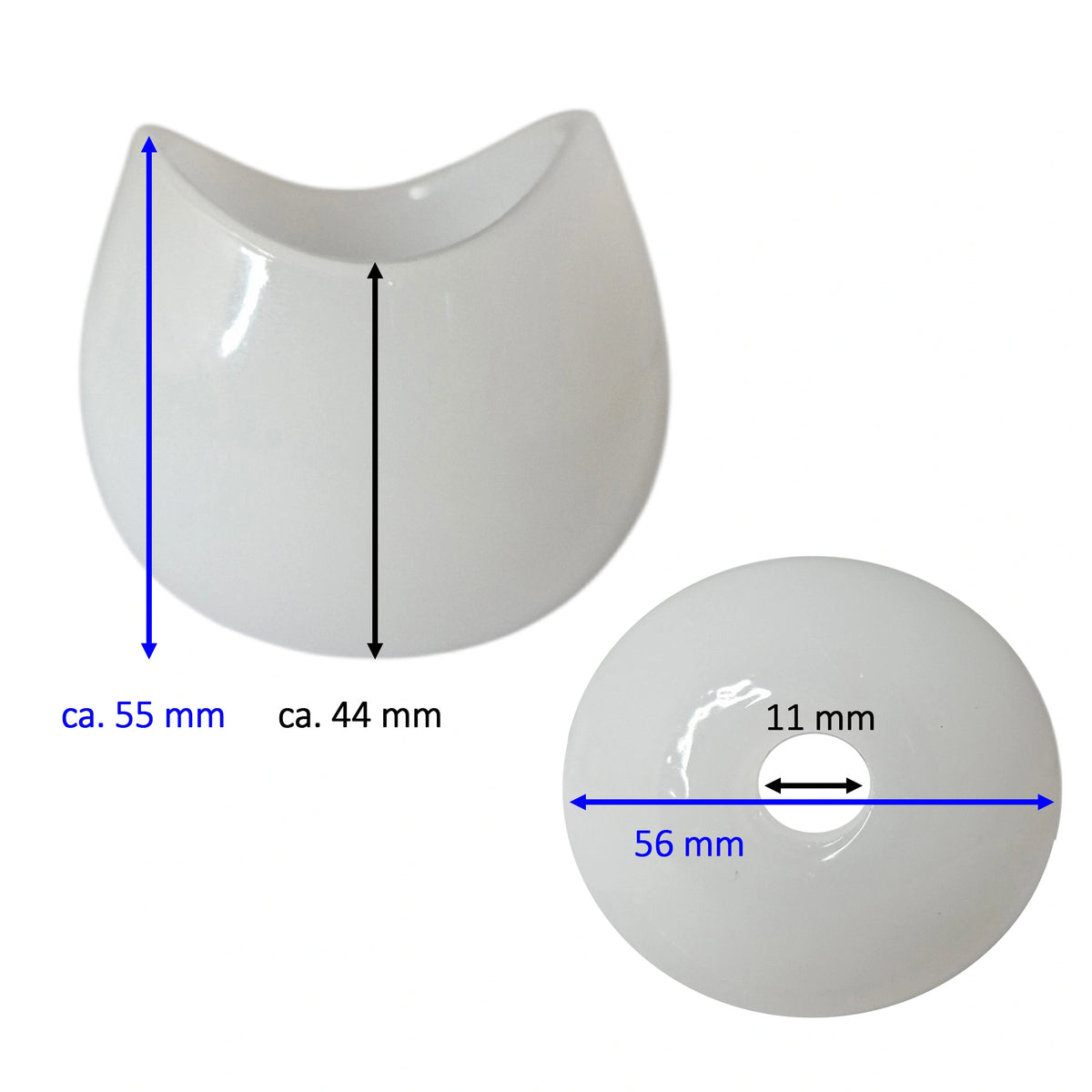 Lampenglas Loch 11mm Ø56 Ersatzglas weiß für G4 – Lampenschirm Snoop sompex lampenschirm milchig kugel mit öffnung