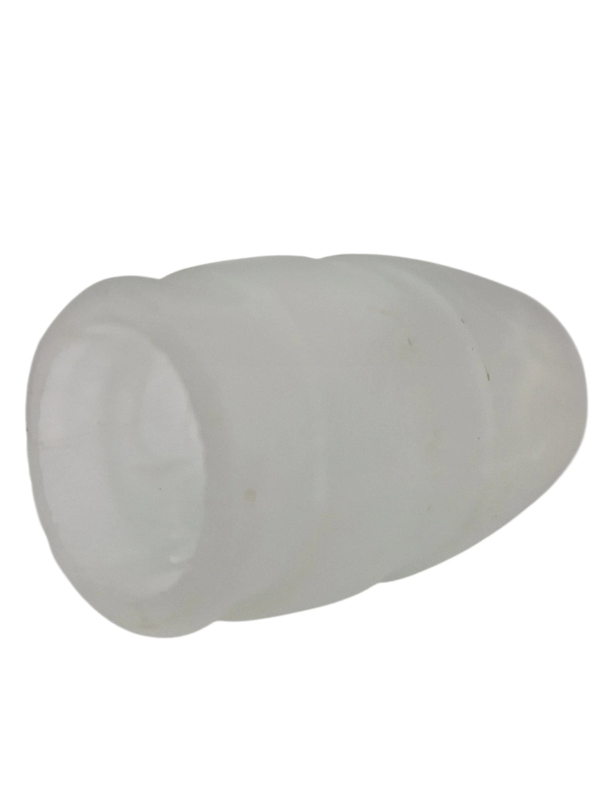 Glasschirm Alabaster weiß G4 G9 GY6,35 Loch 23mm 7cm hoch – Lampenglas Ersatzglas weiß marmoriert länglich 4cm durchmesser beidseitig offen