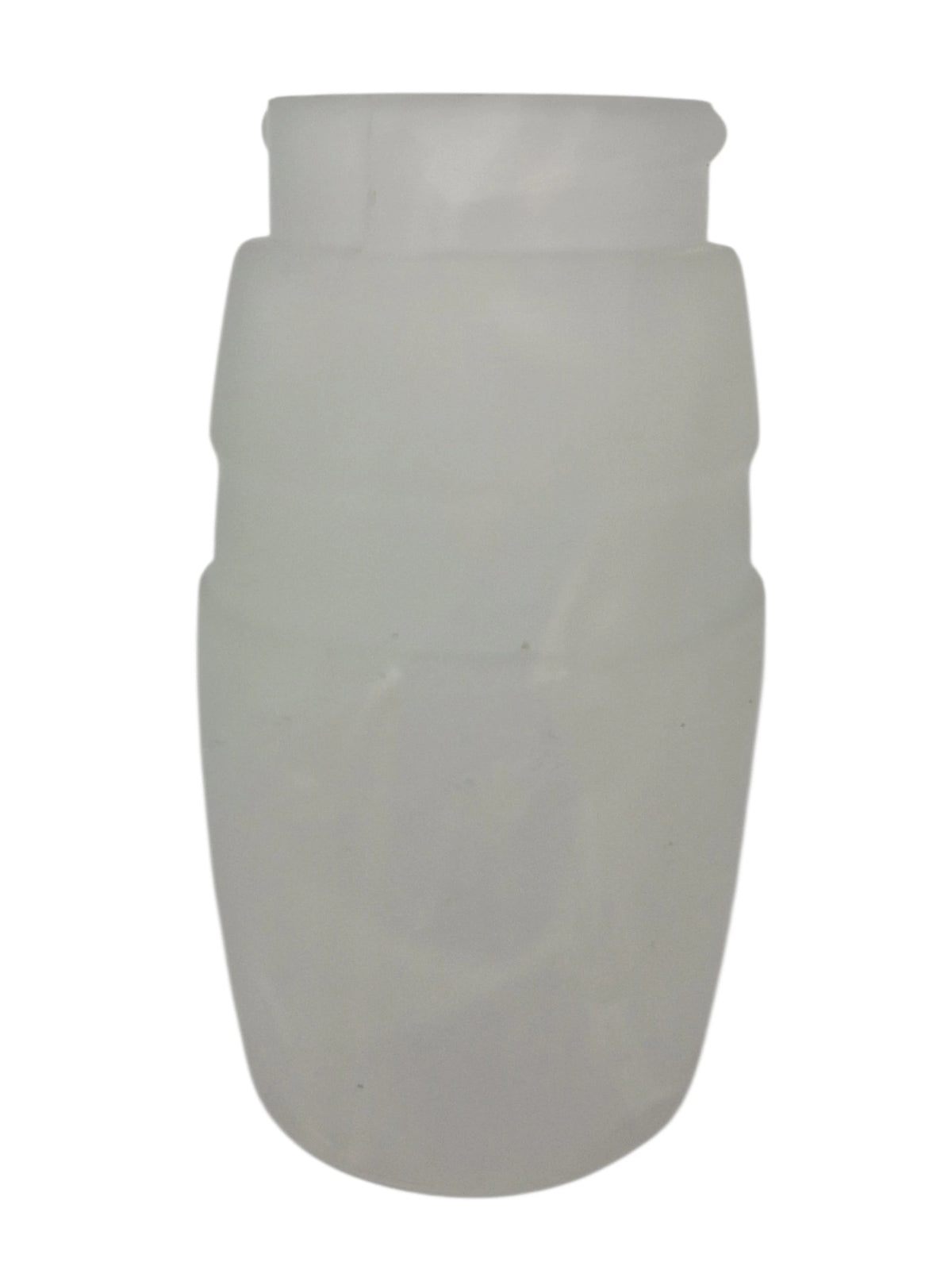 Glasschirm Alabaster weiß G4 G9 GY6,35 Loch 23mm 7cm hoch – Lampenglas Ersatzglas weiß marmoriert länglich 4cm durchmesser mit 2 löchern