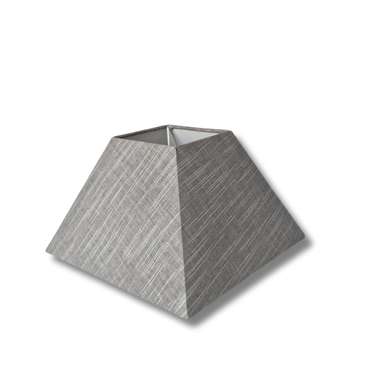 Quadratischer Stoff Lampenschirm Seitenansicht