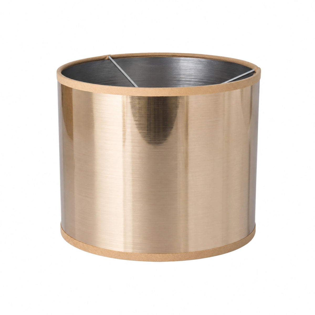 Roségold Lampenschirm zylinderförmig 20cm Vorderansicht