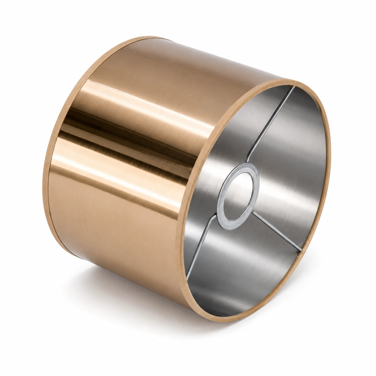 Metall Lampenschirm Roségold mit silberner Innenseite