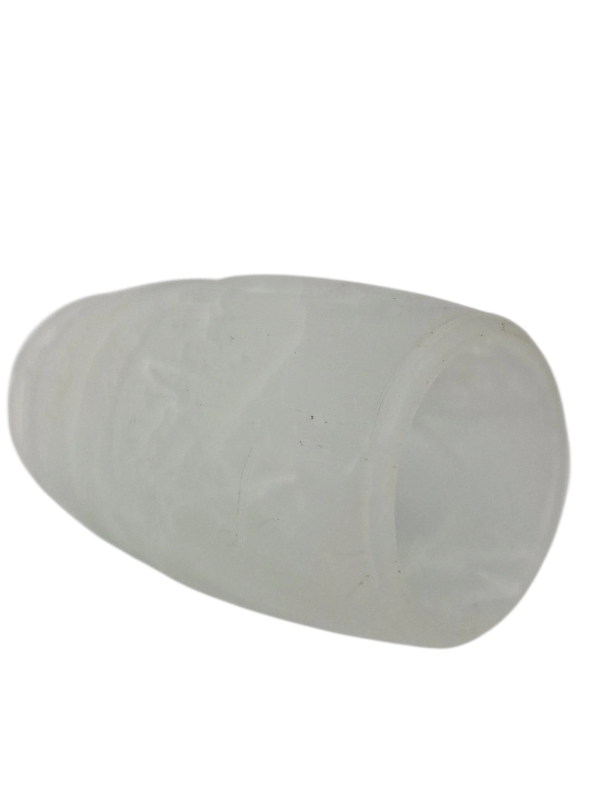 Glasschirm Alabaster weiß G4 G9 GY6,35 Loch 23mm 7cm hoch – Lampenglas Ersatzglas weiß marmoriert länglich 4cm durchmesser 