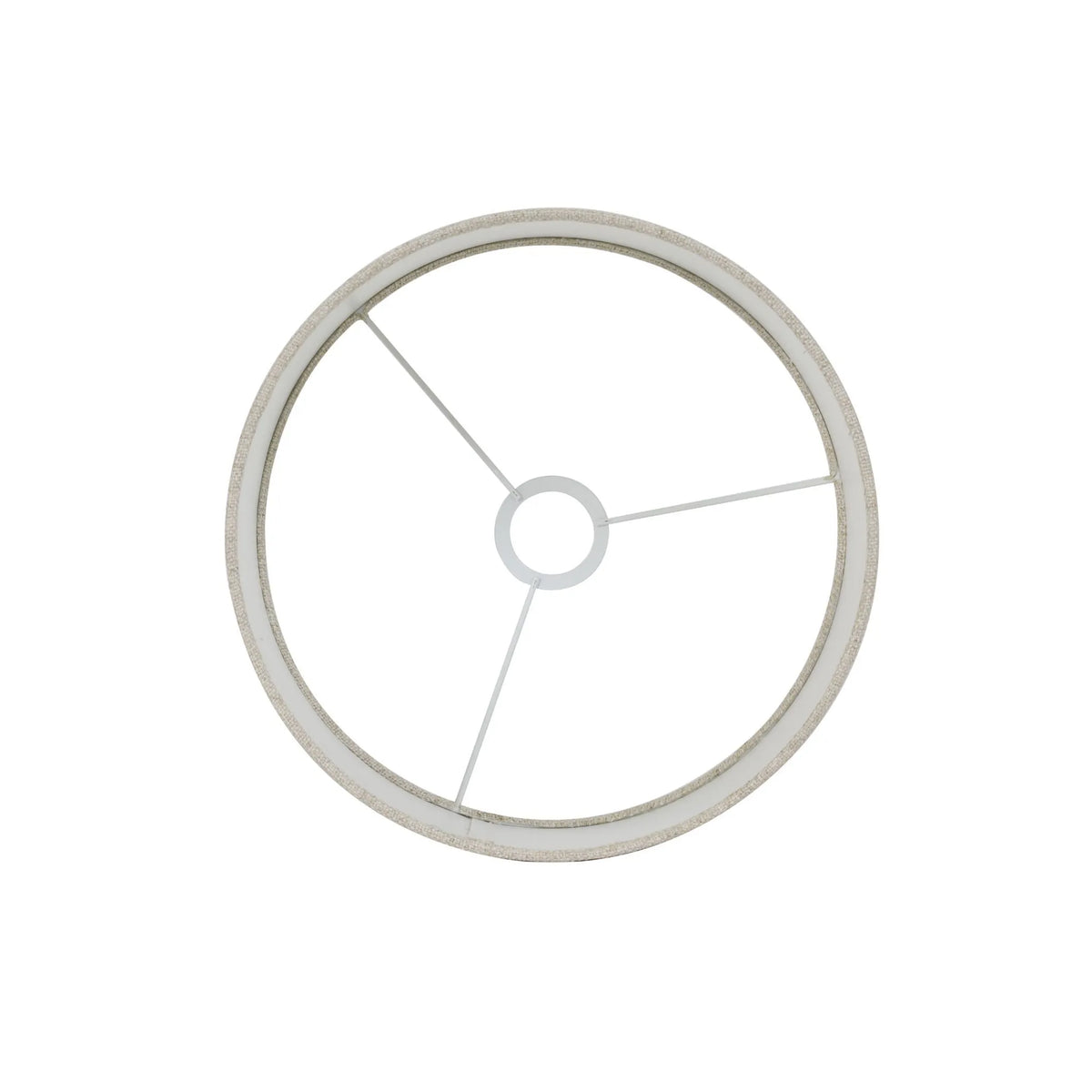 Runder Stoff Lampenschirm LIVIGNO in Naturfarbe mit zylindrischer Form Ø 25 cm