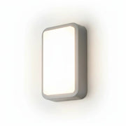 Flache LED Außenwandleuchte Trosona rechteckig flach grau 12W IP44
