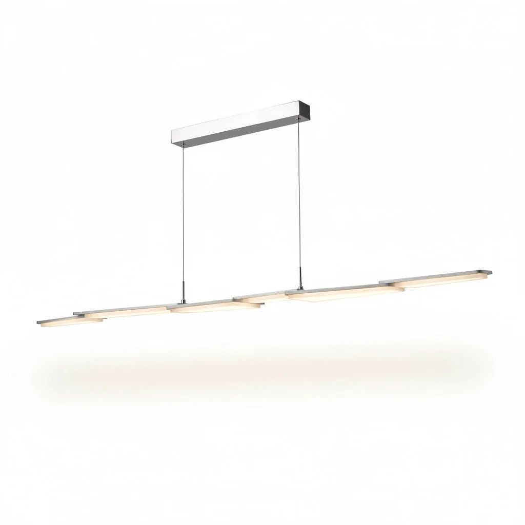 LED Esstischlampe, Pendelleuchte Spacy dimmbar 140cm 30W Aluminium warmweiß – Pendelleuchte dimmbar
