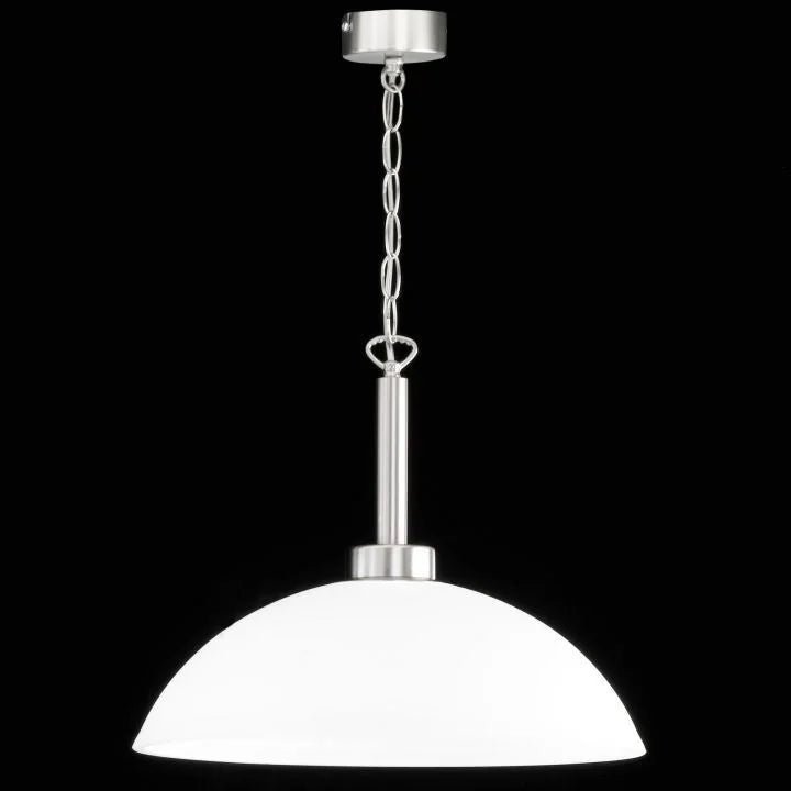 Lachs 11W LED Pendellleuchte in Runde Form in Nickelmatt – Pendelleuchte dimmbar
