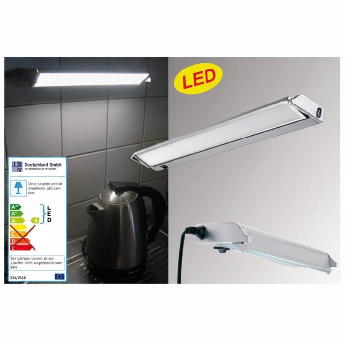 Schwenkbare LED Unterbauleuchte 34 cm für Küche und Möbel mit 4000 K Neutralweiß und 396 Lumen ibv 955004-102