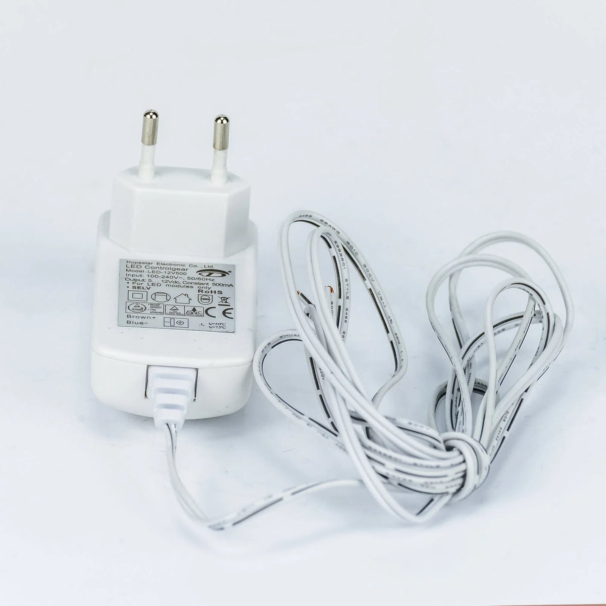 LED Steckertreiber 500mA in weiß – LED-Treiber 24V 12V