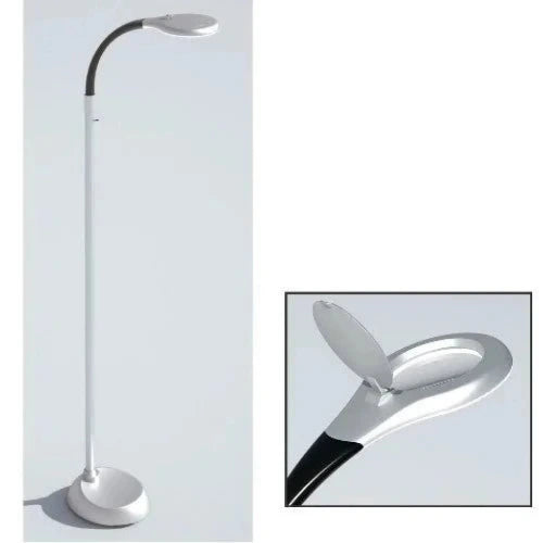 Leseleuchte mit Lupe Licht und Schwanenhals Magic LED 5W – Stehleuchte dimmbar