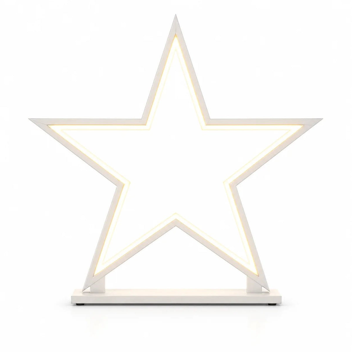Weiße LED-Sternleuchte - moderne Dekoleuchte für Fenster, Sideboard oder Weihnachtsdekoration