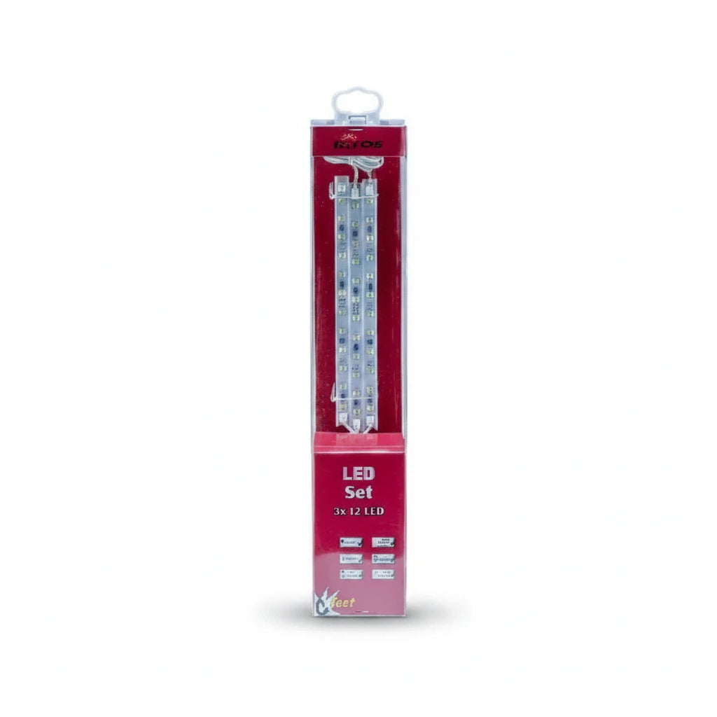 LED Sticks Weiß Flach mit Eurostecker 3x 1W 26cm