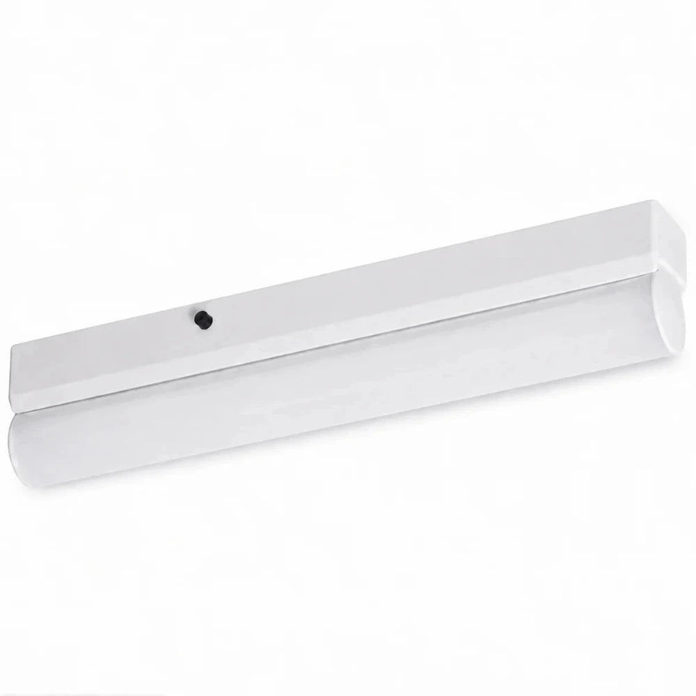 Weiße LED Unterbauleuchte Küche Starled Combi 6W als Studioaufnahme vor weißem Hintergrund, mit opaler Abdeckung und schlichtem modernem Design.