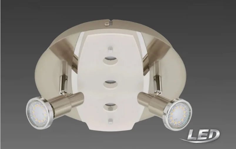 led deckenleuchte combi 5flg rund nickel matt 25cm durchmesser briloner 3602-058
