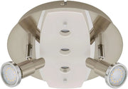 led deckenleuchte combi 5flg rund nickel matt 25cm durchmesser briloner 3602-058