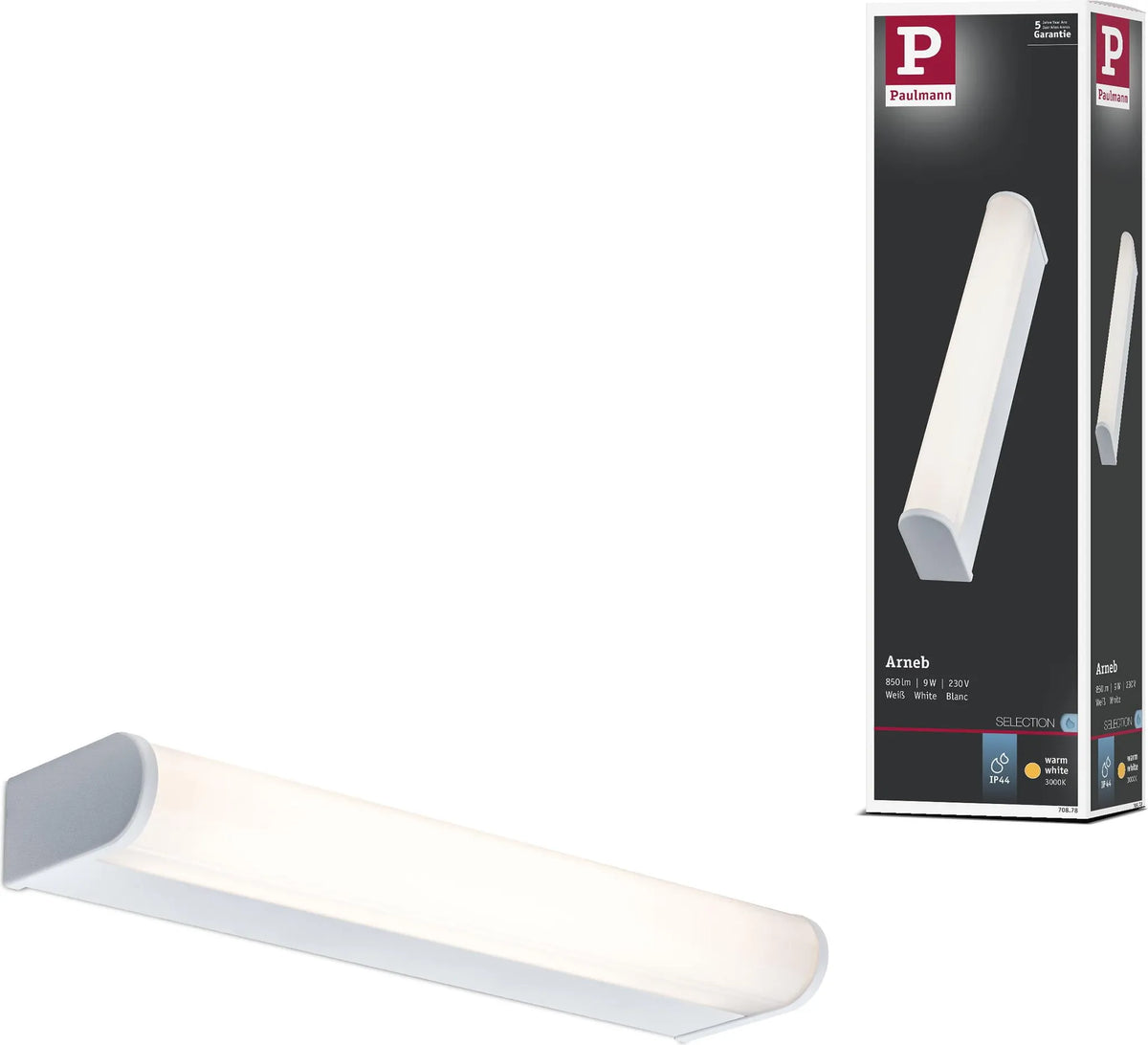 Spiegellamp LED 32 cm warmwit 3000K IP44 9W Arneb Paulmann 708.78