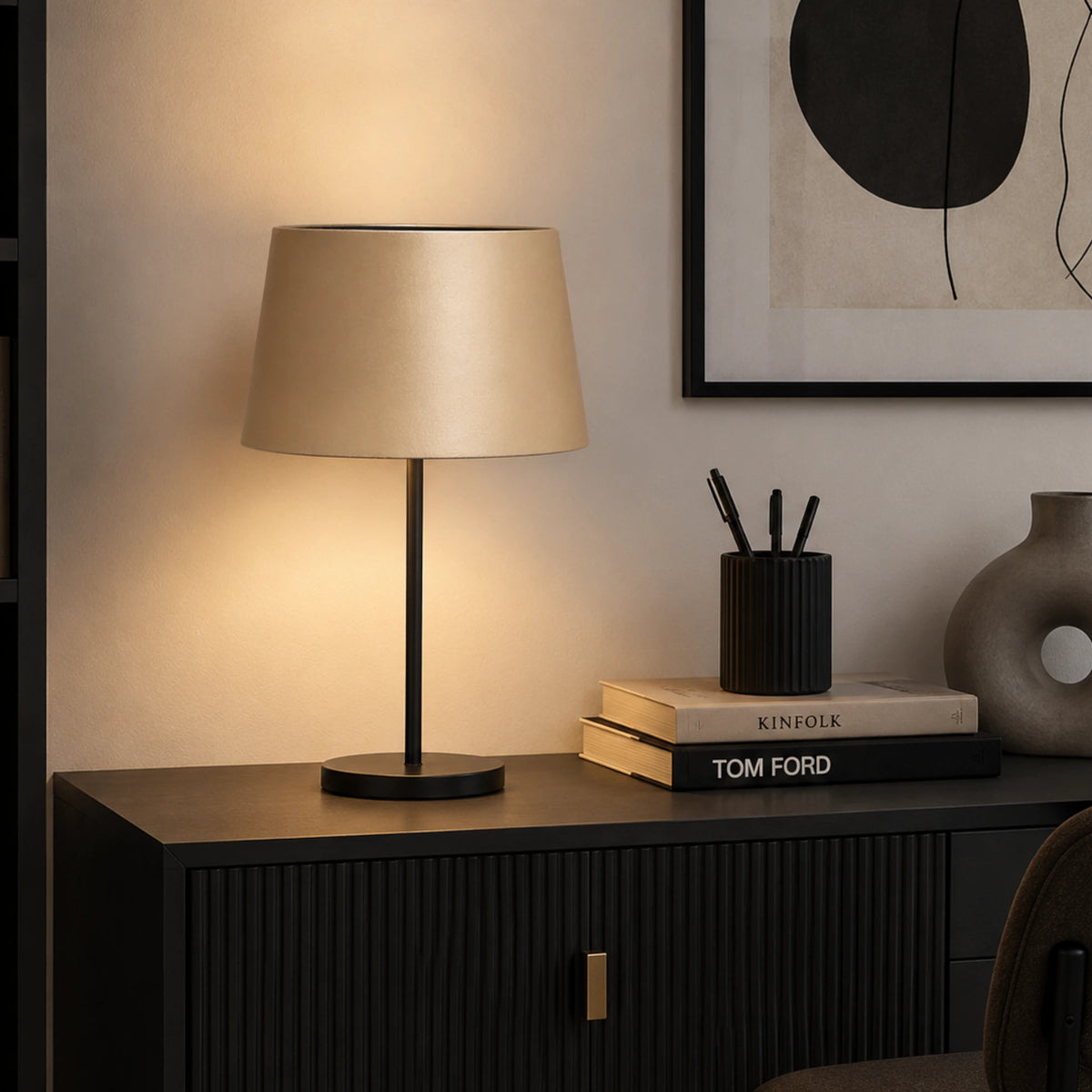 Light & Living Stoffschirm Gold im modernen Interior
