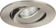 LED Spot mit breiten Rahmen 80mm 7.5W dimmbar satiniert IP44 – Einbaustrahler IP44, schwenkbar, dimmbar, 80mm