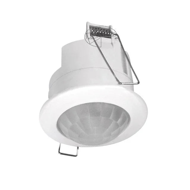MERGE JQ-Q Einbau Bewegungsmelder Sensor Einbausensor 600W 360° 5m Unterputz einbau bewegungssensor für loch 65mm weiß