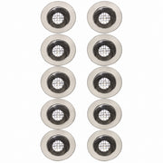 Brilliant Cosa 15 Mini LED Einbauspots 10er Set aus Edelstahl, warmweiß, 12 mm Bohrloch