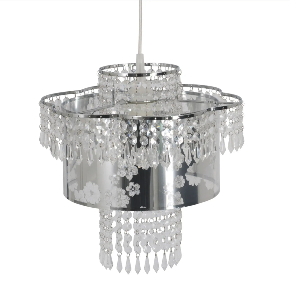 Hanglamp acrylscherm met kristalhangers 7048542