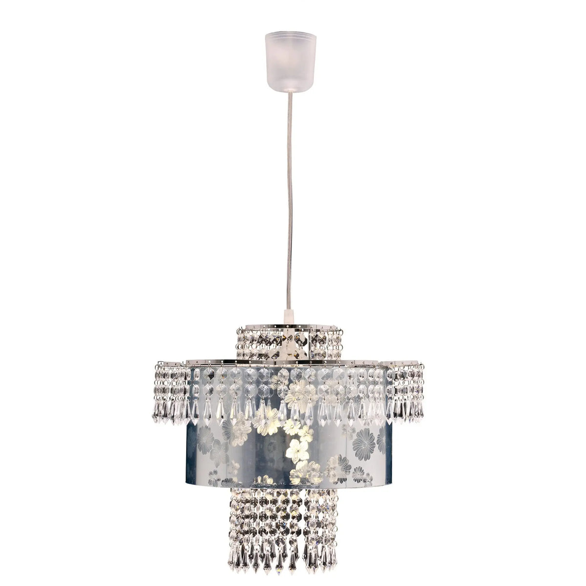 Hanglamp acrylscherm met kristalhangers 7048542