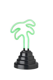 Neonlampe Palme grün Deko Tischlampe 10x19cm