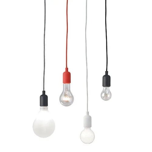 Stoff Pendelleuchte Colore Lampenfassung E27 weiß – Pendelleuchte dimmbar, höhenverstellbar, E27