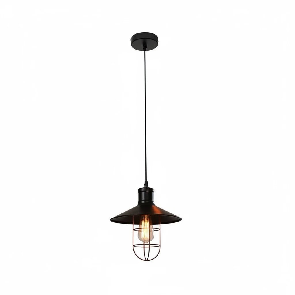 Kleine Hängelampe schwarz Vintage Industrie Stil E27 27cm  näve 6088622 alex sherlock