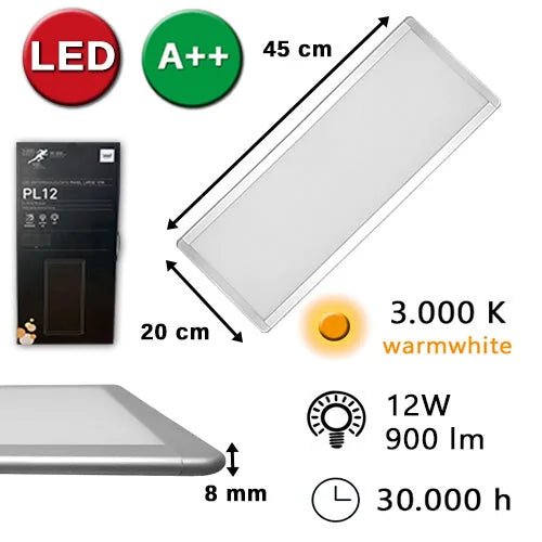 PL12 LED-Panel Unterbauleuchte 45x20cm slim