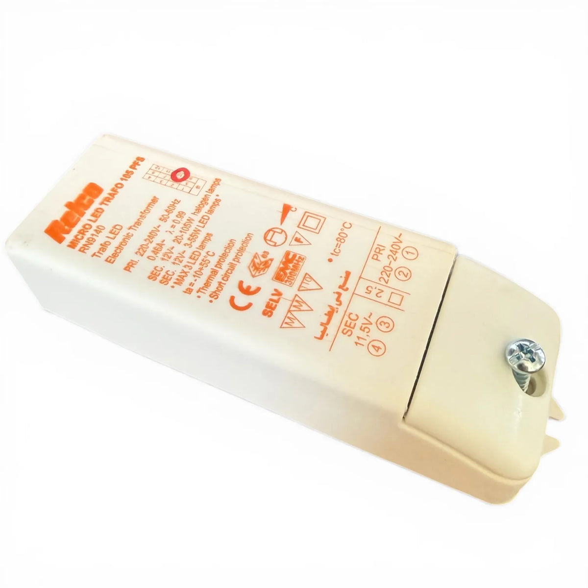 Relco RN9140 LED Trafo 12V AC dimmbar elektronischer Transformator 20-105W