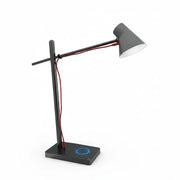 LED Schreibtischlampe dimmbar grau mit USB Anschluss