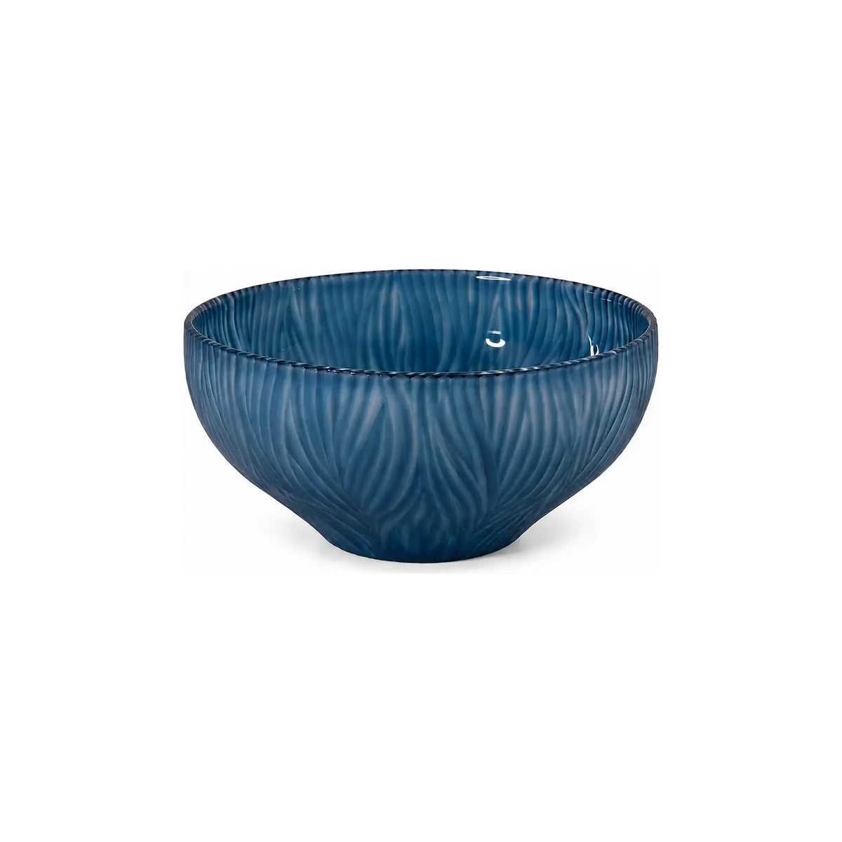 Blauwe glazen schaal Ø 29 cm – mondgeblazen & handgeslepen | Sompex Dinah