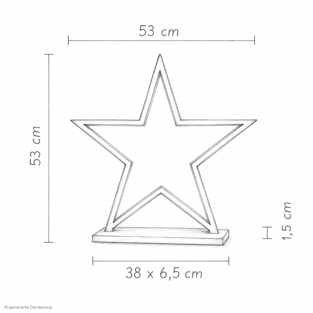 4-delige set Sompex Lucy LED-sterren 53 cm – Hout wit – Kerststerren